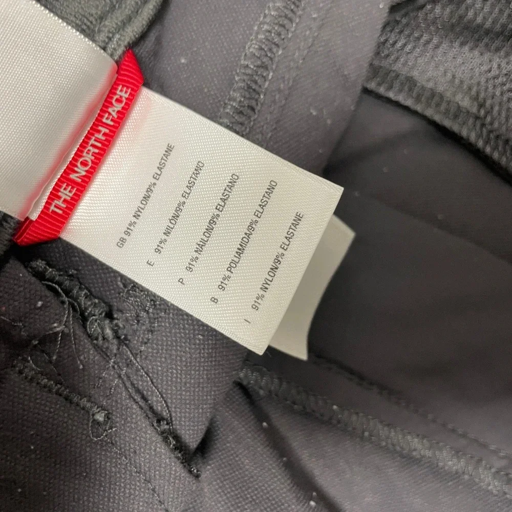 North Face Pants Mens 34 Gray Hiking Belted Straight Leg Nylon Stretch Tech